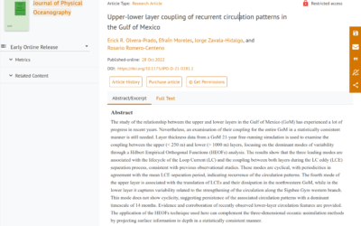 Upper-lower layer coupling of recurrent circulation patterns in the Gulf of Mexico