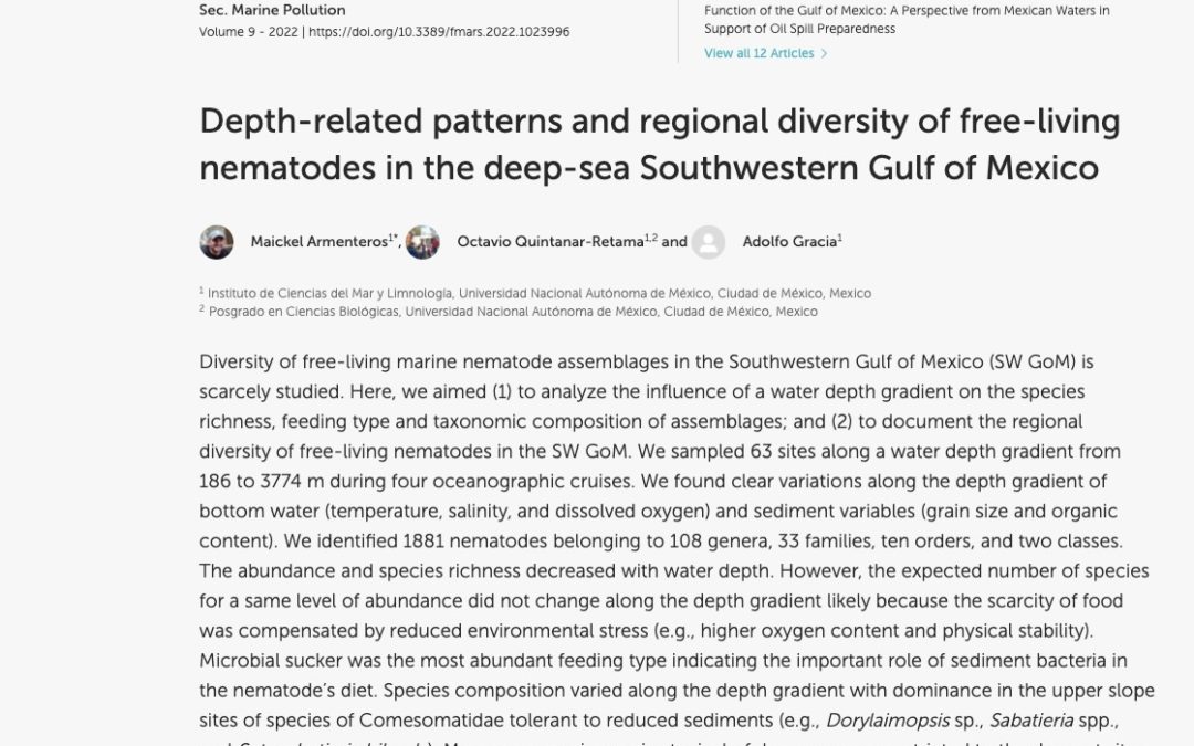 Depth-related patterns and regional diversity of free-living nematodes in the deep-sea Southwestern Gulf of Mexico