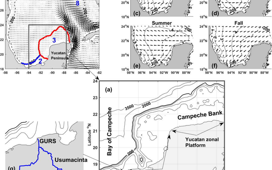 Effect of the Grijalva-Usumacinta system on the circulation adjacent to the eastern shelf of Yucatan