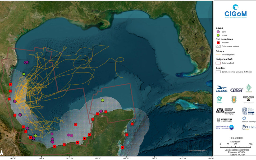Ocean monitoring, observation network and modelling of the Gulf of Mexico by CIGOM