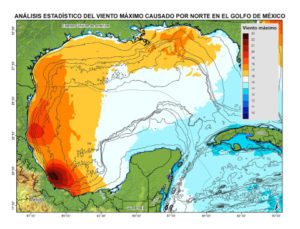 nortes ciclones golfo de México