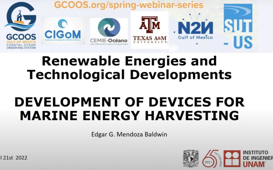 GCOOS Spring Webinar Series, Part 4 — Dr. Edgar Mendoza