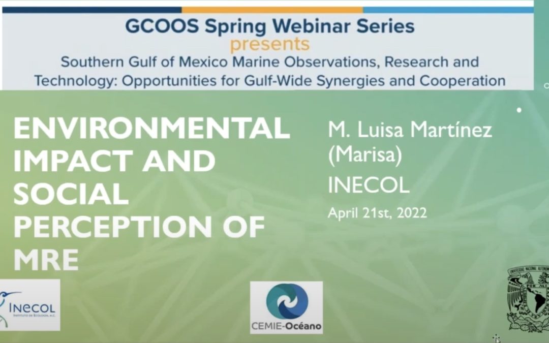 GCOOS Spring Webinar Series, Part 4 — Dr. María Luisa Martínez Vázquez