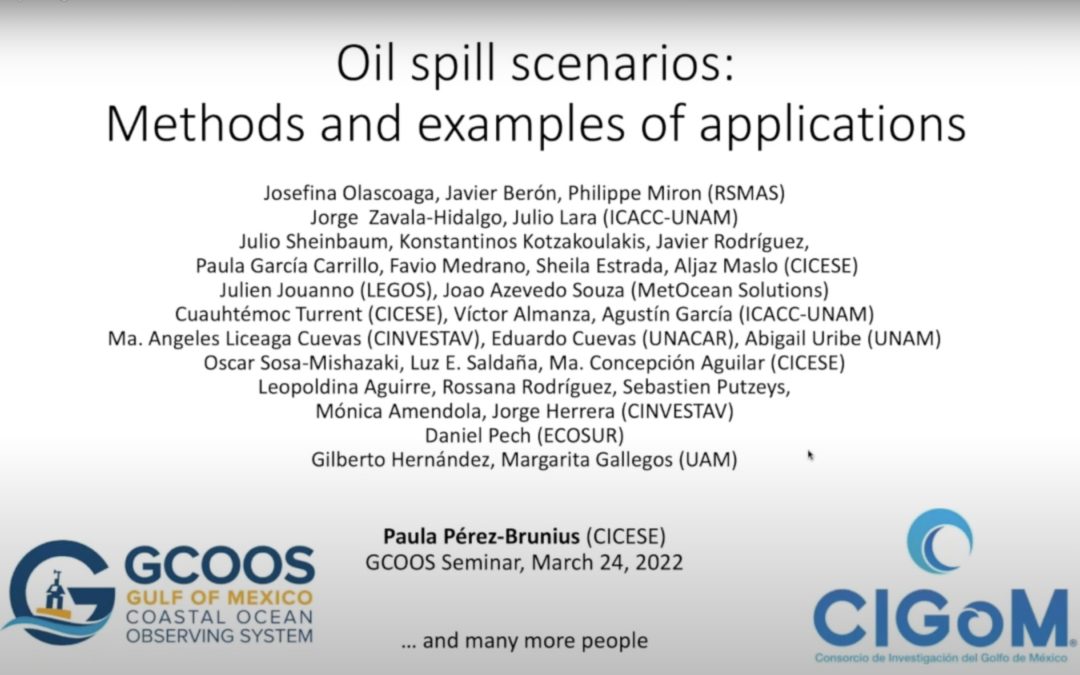GCOOS Spring Webinar Series, Part 2 — Dr. Paula Pérez-Brunius