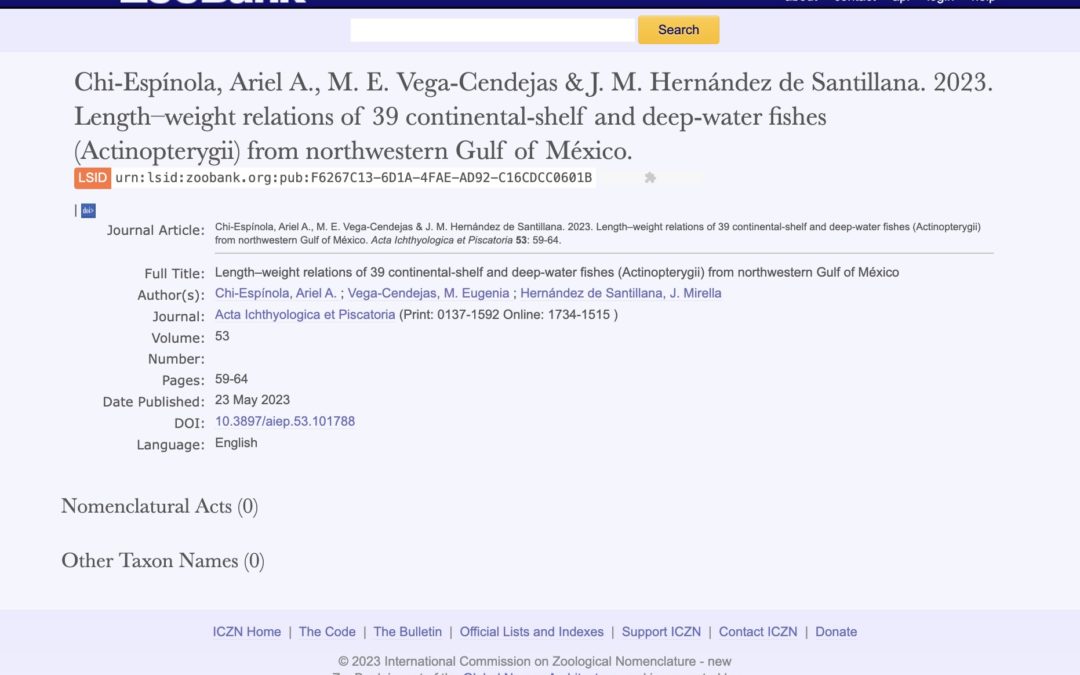Length–weight relations of 39 continental-shelf anddeep-water fishes (Actinopterygii) from northwesternGulf of México