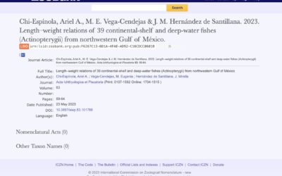 Length–weight relations of 39 continental-shelf anddeep-water fishes (Actinopterygii) from northwesternGulf of México