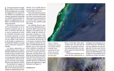 Detección satelital del sargazo flotante