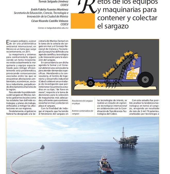 Retos de los equipos y maquinarias para contener y colectar el sargazo